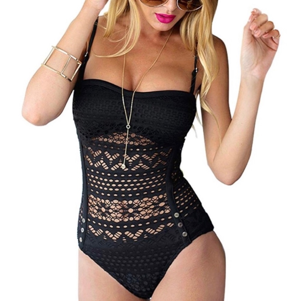**NEW** SEXY LACE CUTOUT SWIMSUIT